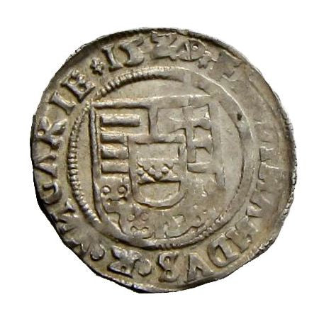 I. Ferdinánd 1529 C-liliom denár