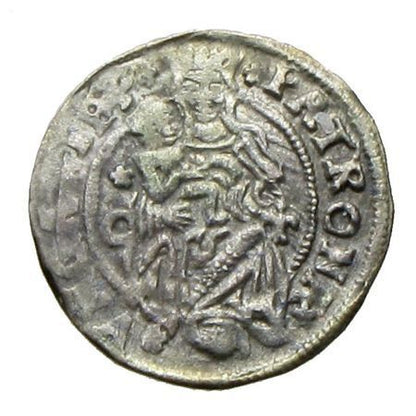 I. Ferdinánd 1528 rozetta - C - liliom denár