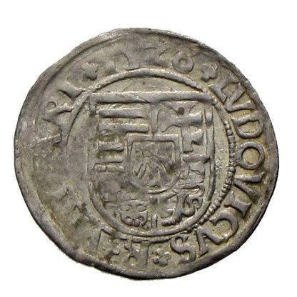 II. Lajos denár ÉH 673y 1526 NA