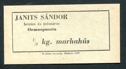 Ormospuszta Janits Sándor marhahús 1/4kg
