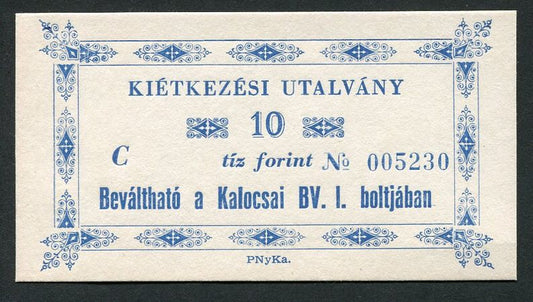 Börtönpénz - Kalocsa 10 Forint C