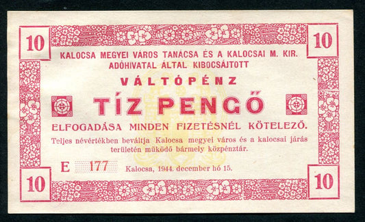 Kalocsa 1944 10 Pengő
