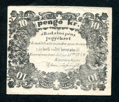 Komárom 1849 10 krajcár