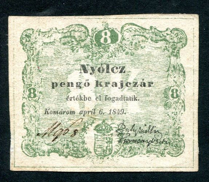 Komárom 1849 8 krajcár
