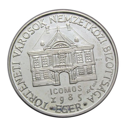 MÉE Eger 1985 ICOMOS Balassi Bálint ezüst emlékérem