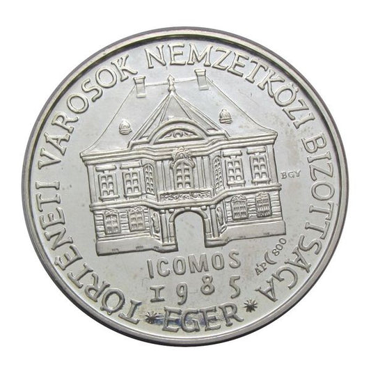 MÉE Eger 1985 ICOMOS Balassi Bálint ezüst emlékérem