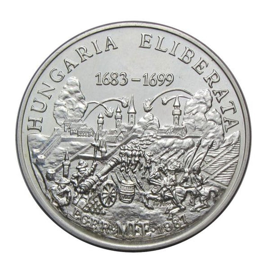 MÉE Eger 1987 Hungária Eliberata ezüst emlékérem