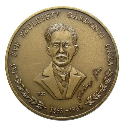 MÉE Eger 1988 Gárdonyi Géza piefort emlékérem