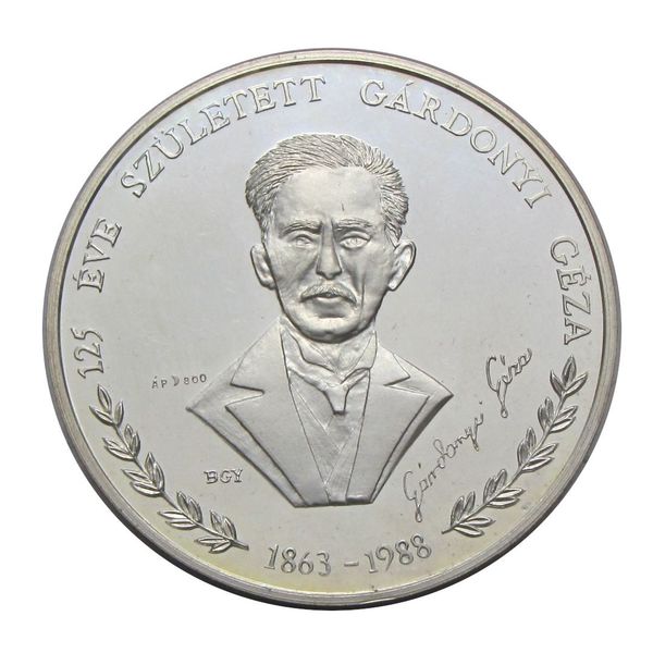 MÉE Eger 1988 Gárdonyi Géza ezüst PP emlékérem