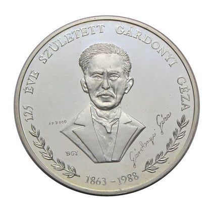 MÉE Eger 1988 Gárdonyi Géza ezüst PP emlékérem
