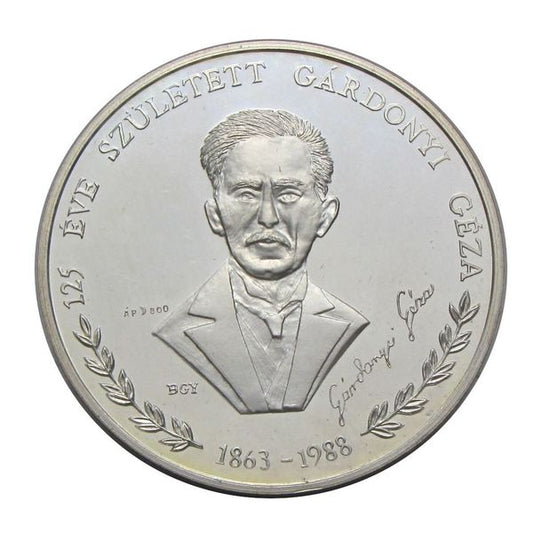 MÉE Eger 1988 Gárdonyi Géza ezüst PP emlékérem