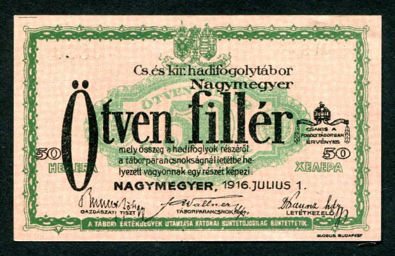 Hadifogolytábor - Nagymegyer 50 fillér