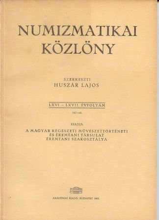Numizmatikai Közlöny 1967-1968