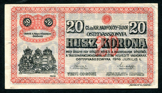 Hadifogolytábor - Ostffyasszonyfa II. 20 Korona
