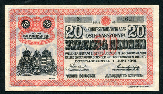 Hadifogolytábor - Ostffyasszonyfa II. 20 Korona