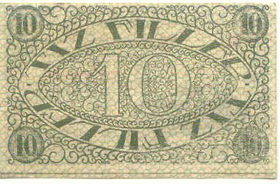 Pécs Pénztárjegy 1919 10 fillér