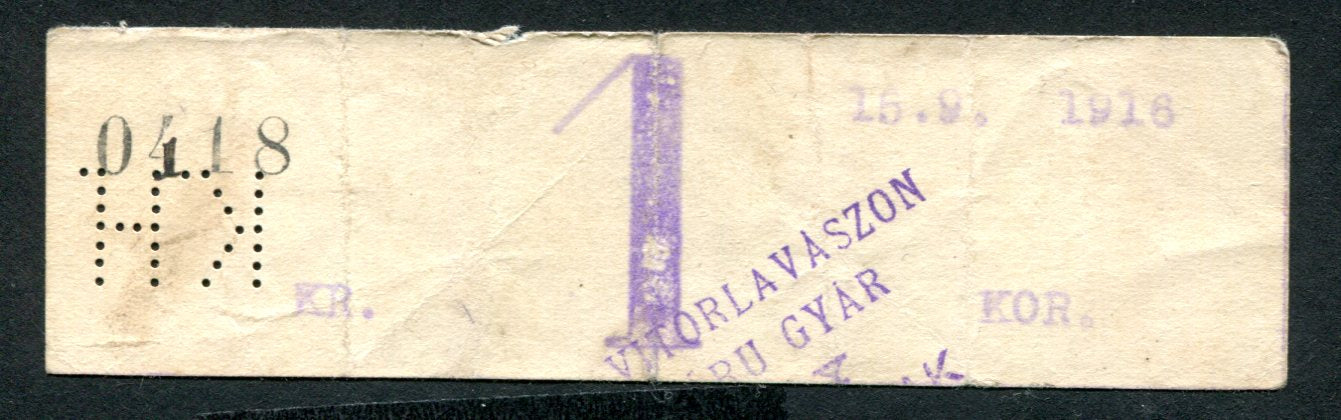 Pozsony 1916 Klinger Henrik 1 Korona