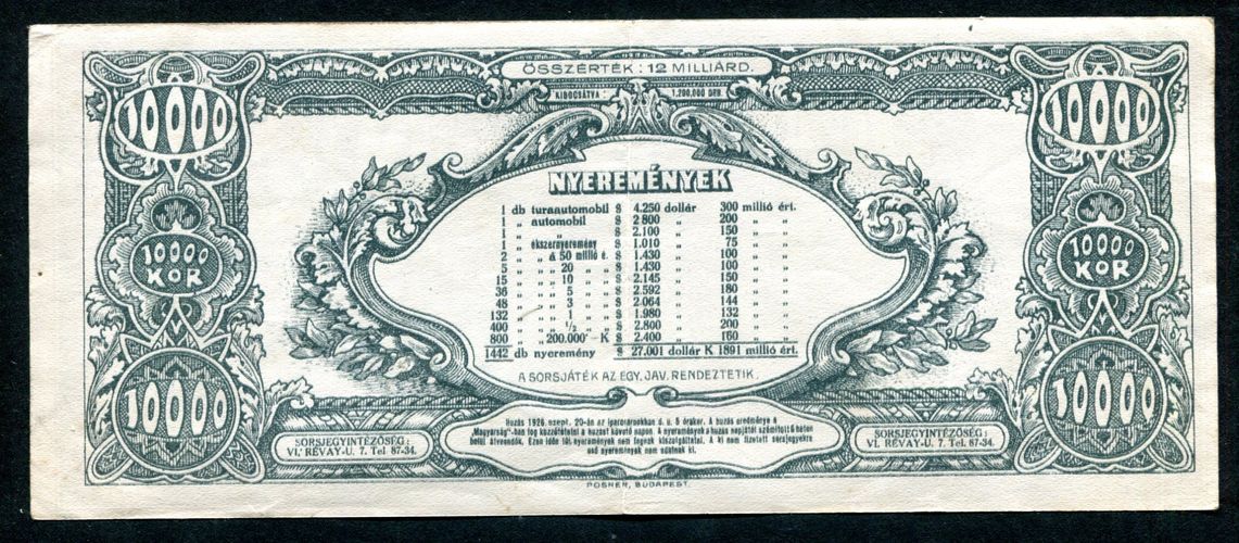 Repülők tárgysorsjátéka 1926