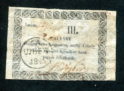 Sátoraljaújhely 1849 3 krajcár