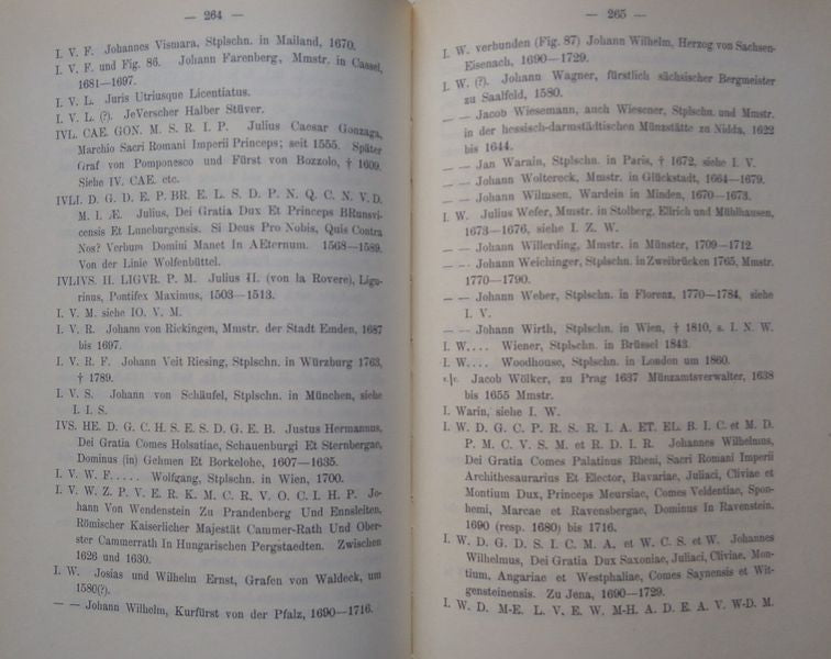 Schlickeysen: numizmatikai rövidítések