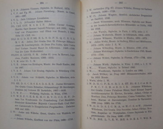 Schlickeysen: numizmatikai rövidítések