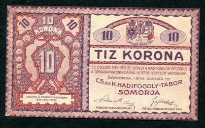 Hadifogolytábor - Somorja 10 Korona