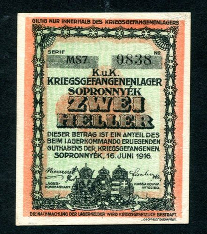 Hadifogolytábor - Sopronnyék 2 fillér