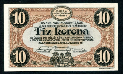 Hadifogolytábor - Zalaegerszeg 10 Korona