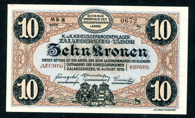 Hadifogolytábor - Zalaegerszeg 10 Korona