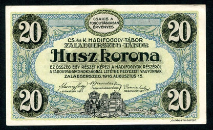 Hadifogolytábor - Zalaegerszeg 20 Korona