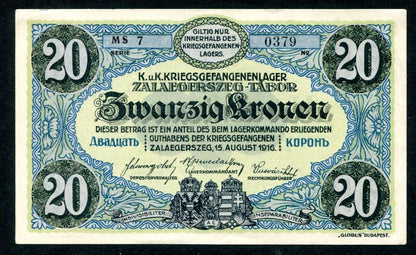 Hadifogolytábor - Zalaegerszeg 20 Korona